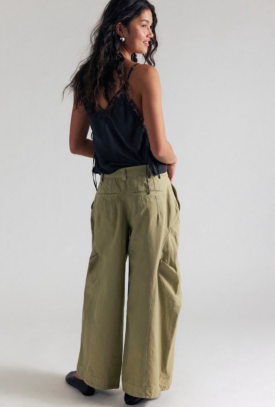 NWT Free People Must Have Wide-Leg Chino | Eucalyptus | Size 12